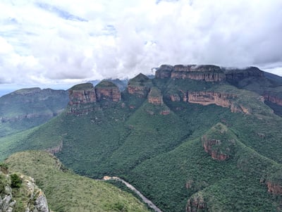 Warm sunset view across Blyde River Canyon in South Africa